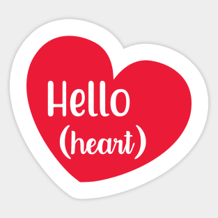 Hello heart Sticker